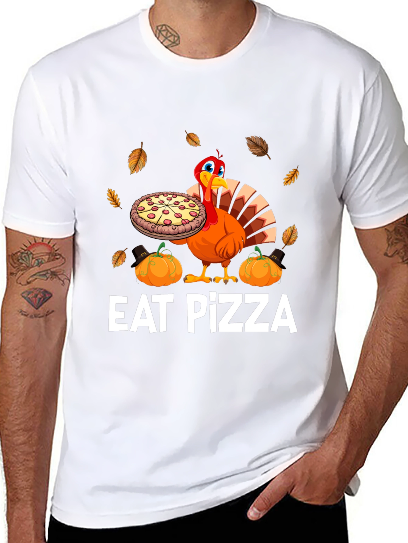 Eat Pizza Thanksgiving Turkey T-Shirt
