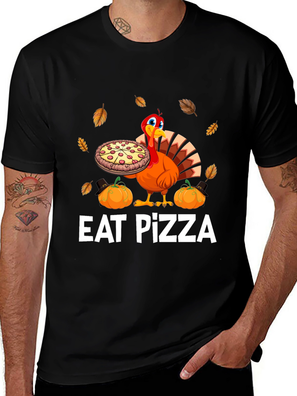 Eat Pizza Thanksgiving Turkey T-Shirt