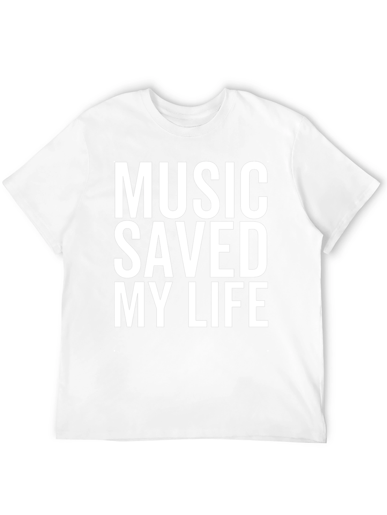 Music Saved My Life Graphic Tee - Casual Style
