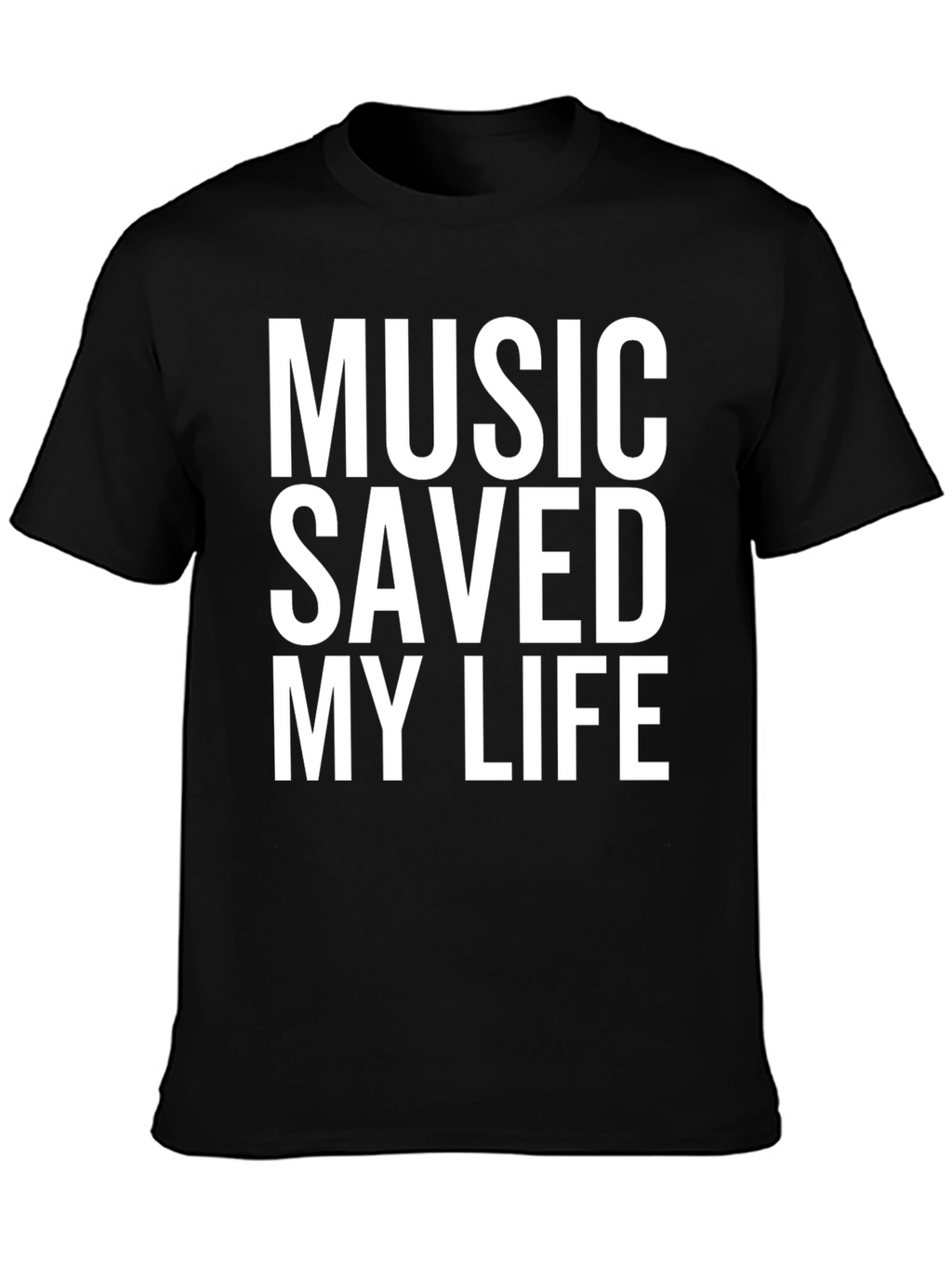 Music Saved My Life Graphic Tee - Casual Style