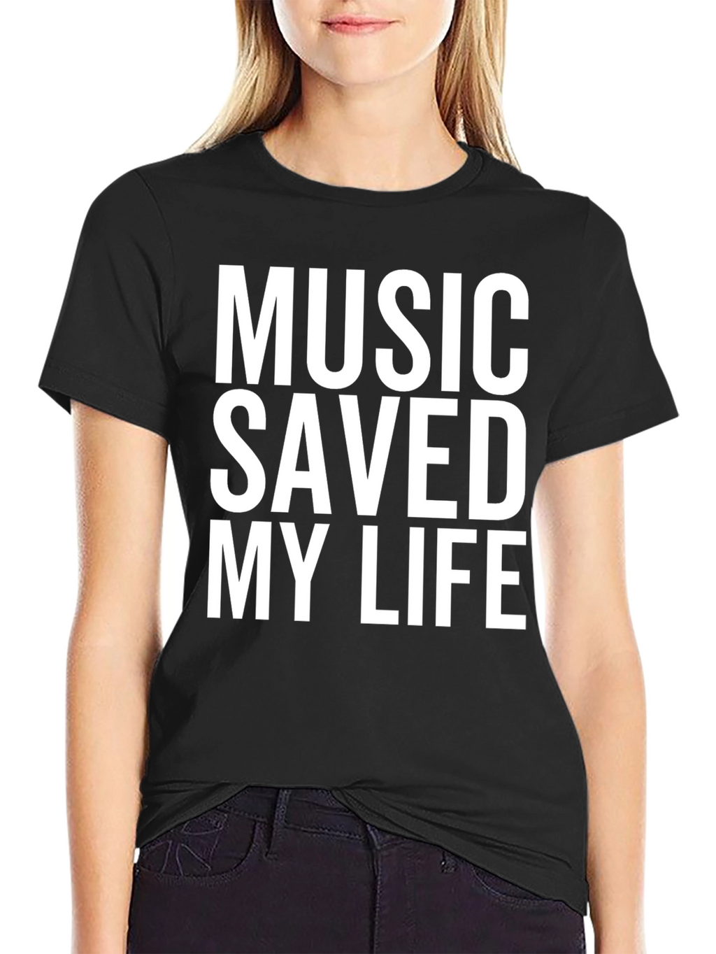 Music Saved My Life Graphic Tee - Casual Style