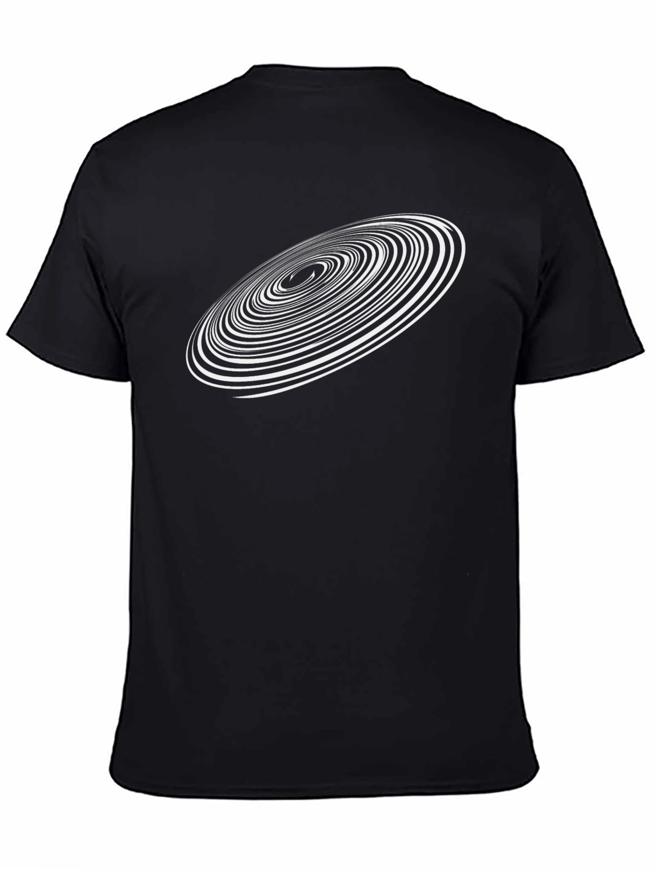 Black Hole Spiral Graphic Tee - Stylish & Unique Design