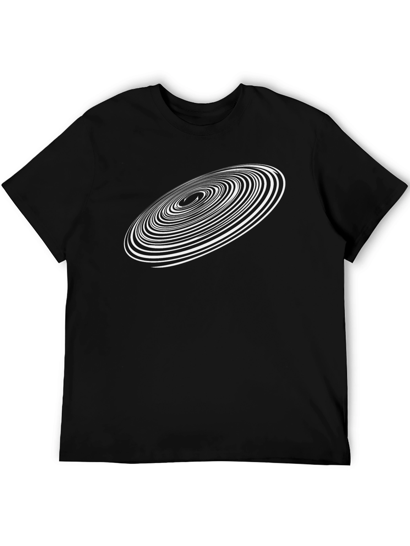 Black Hole Spiral Graphic Tee - Stylish & Unique Design