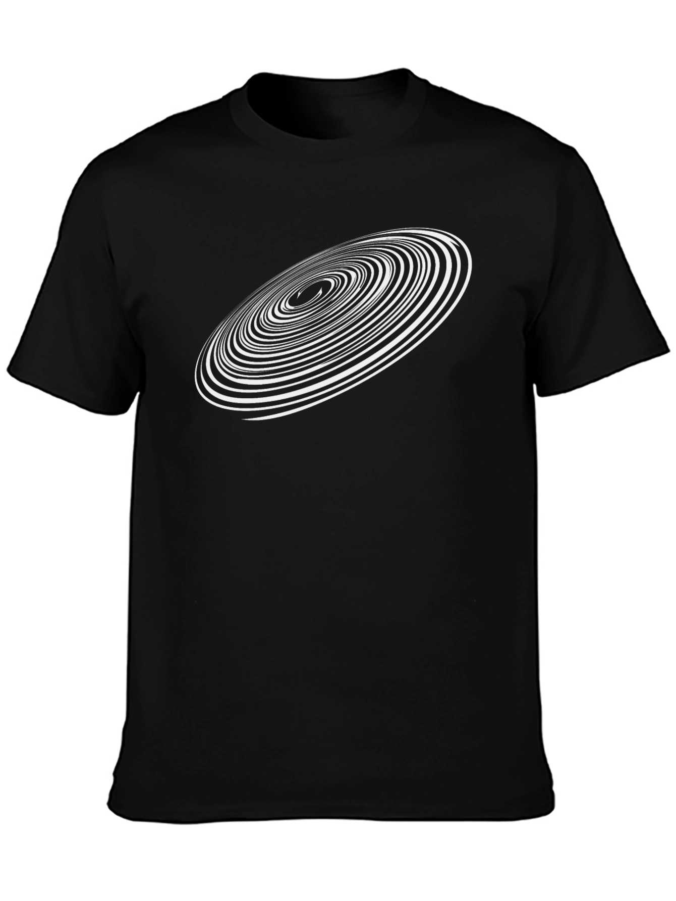 Black Hole Spiral Graphic Tee - Stylish & Unique Design