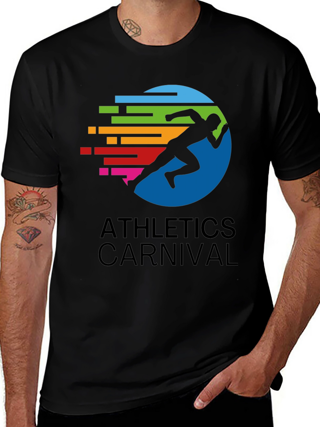Athletics Carnival Graphic Tee - Black