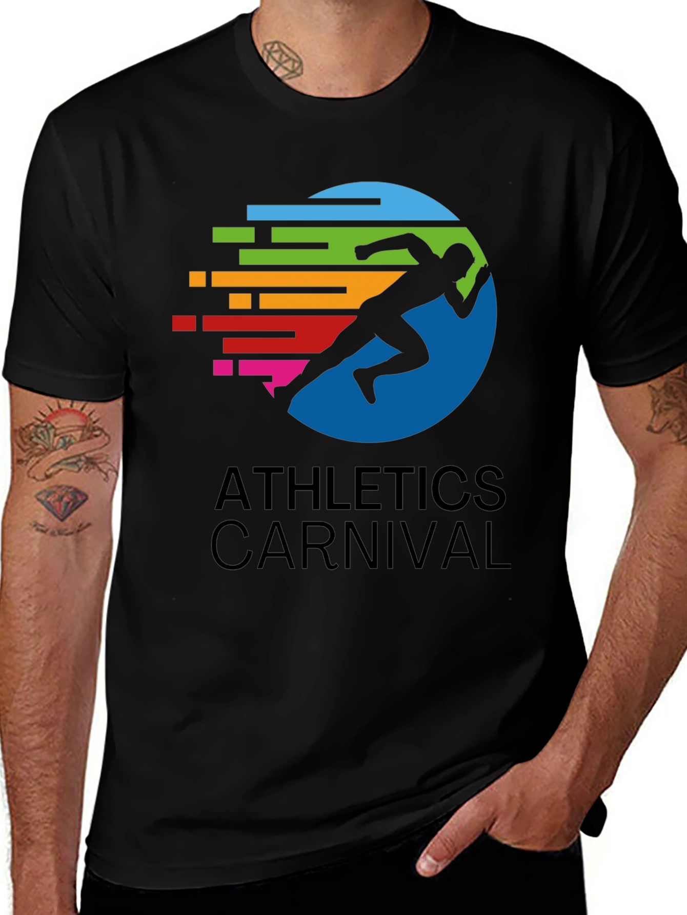 Athletics Carnival Graphic Tee - Black