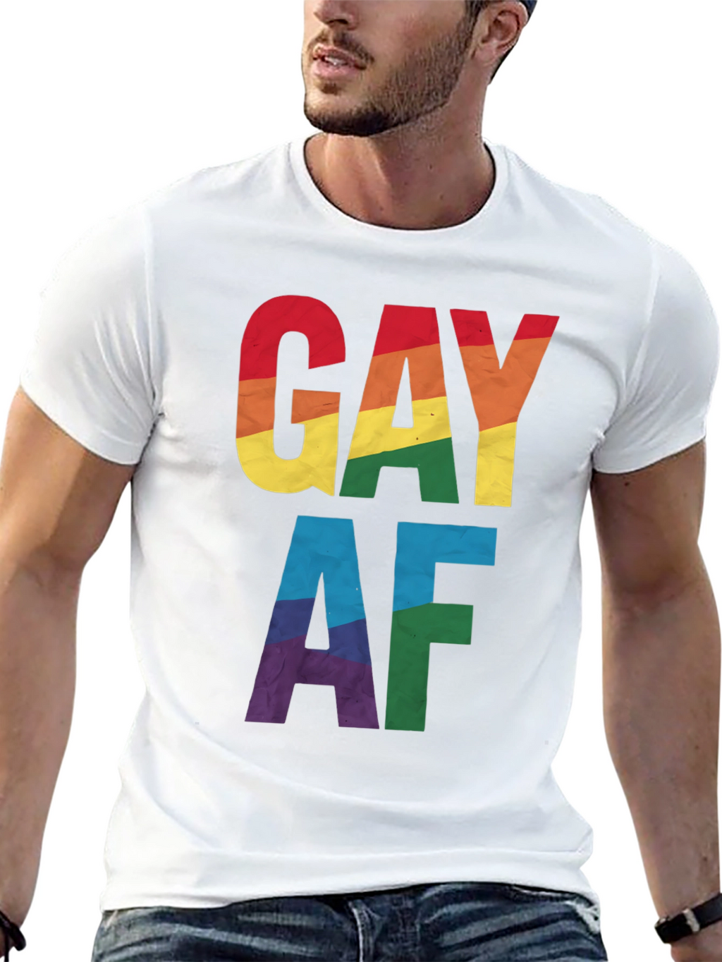 Gay AF Rainbow Pride T-Shirt