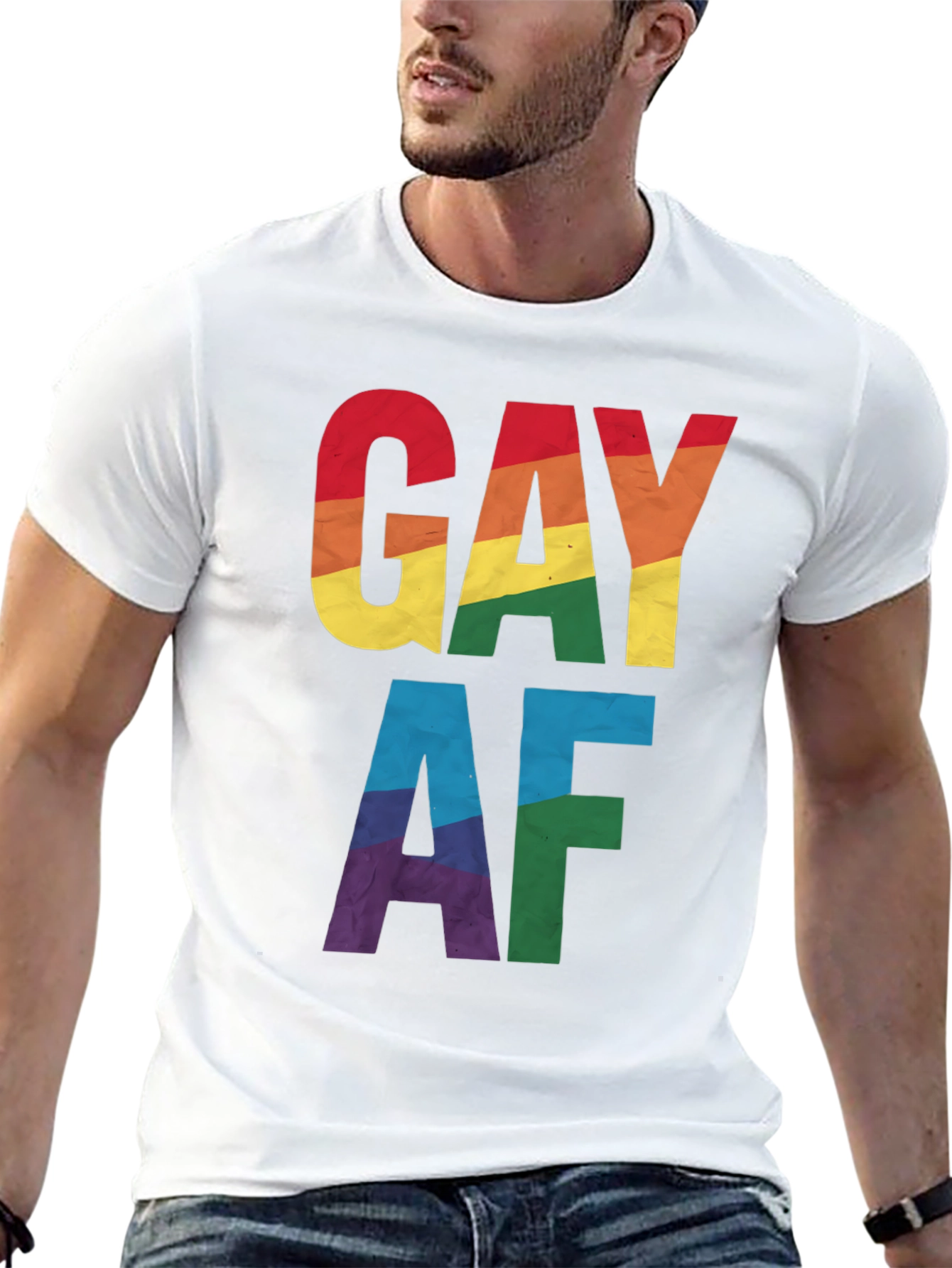 Gay AF Rainbow Pride T-Shirt