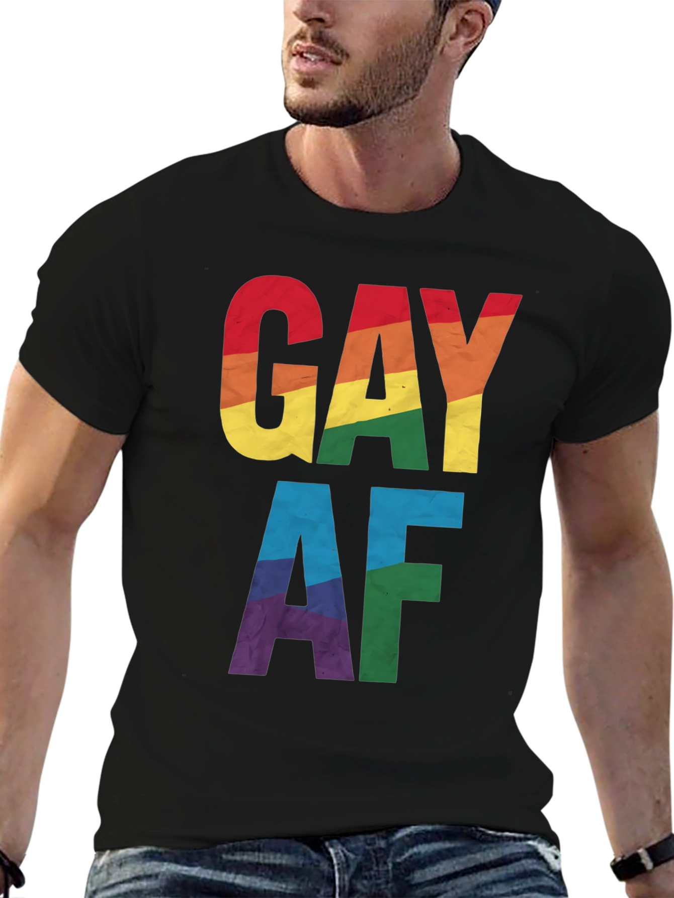 Gay AF Rainbow Pride T-Shirt
