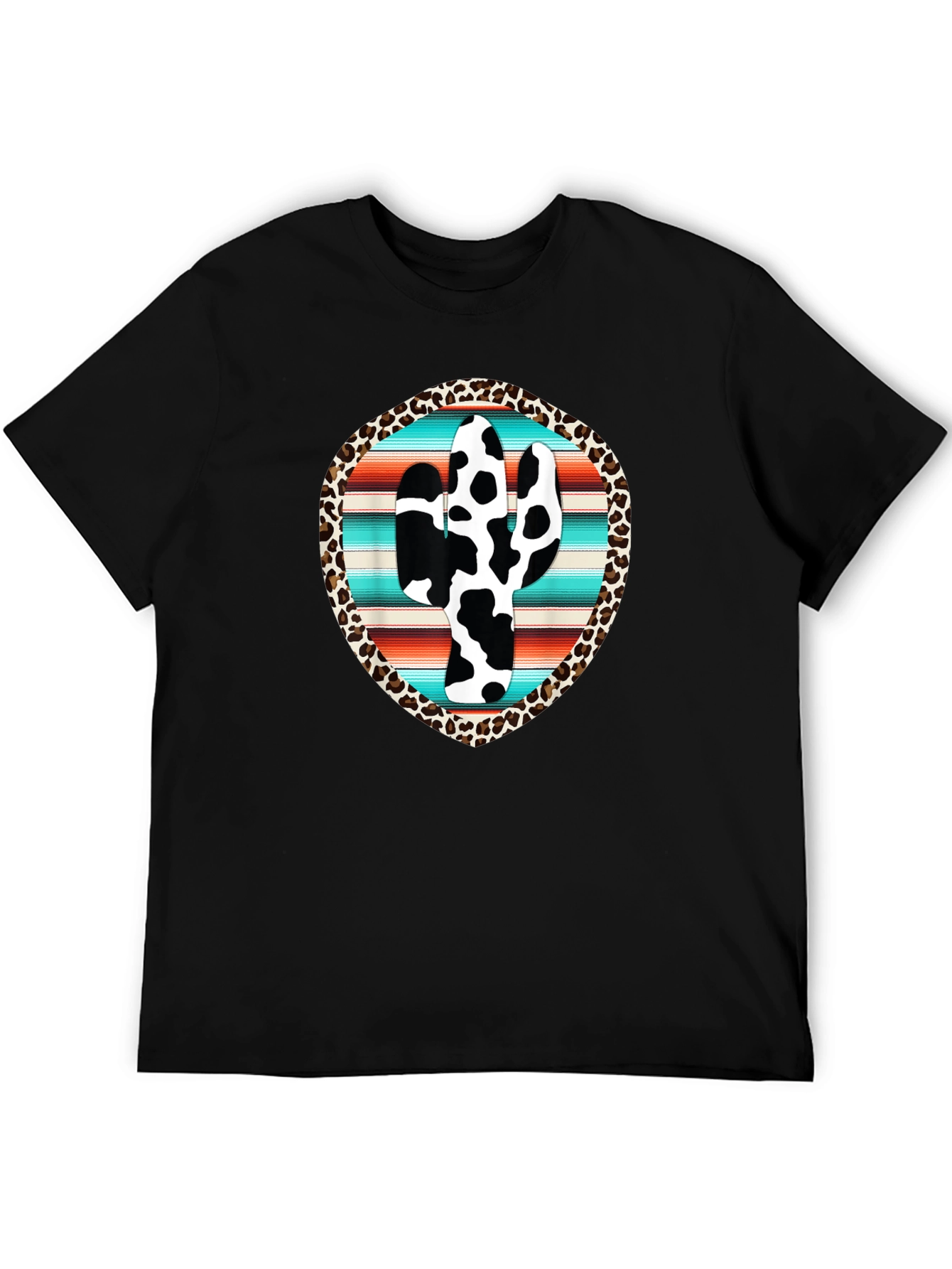 Cow Print Cactus Graphic Tee