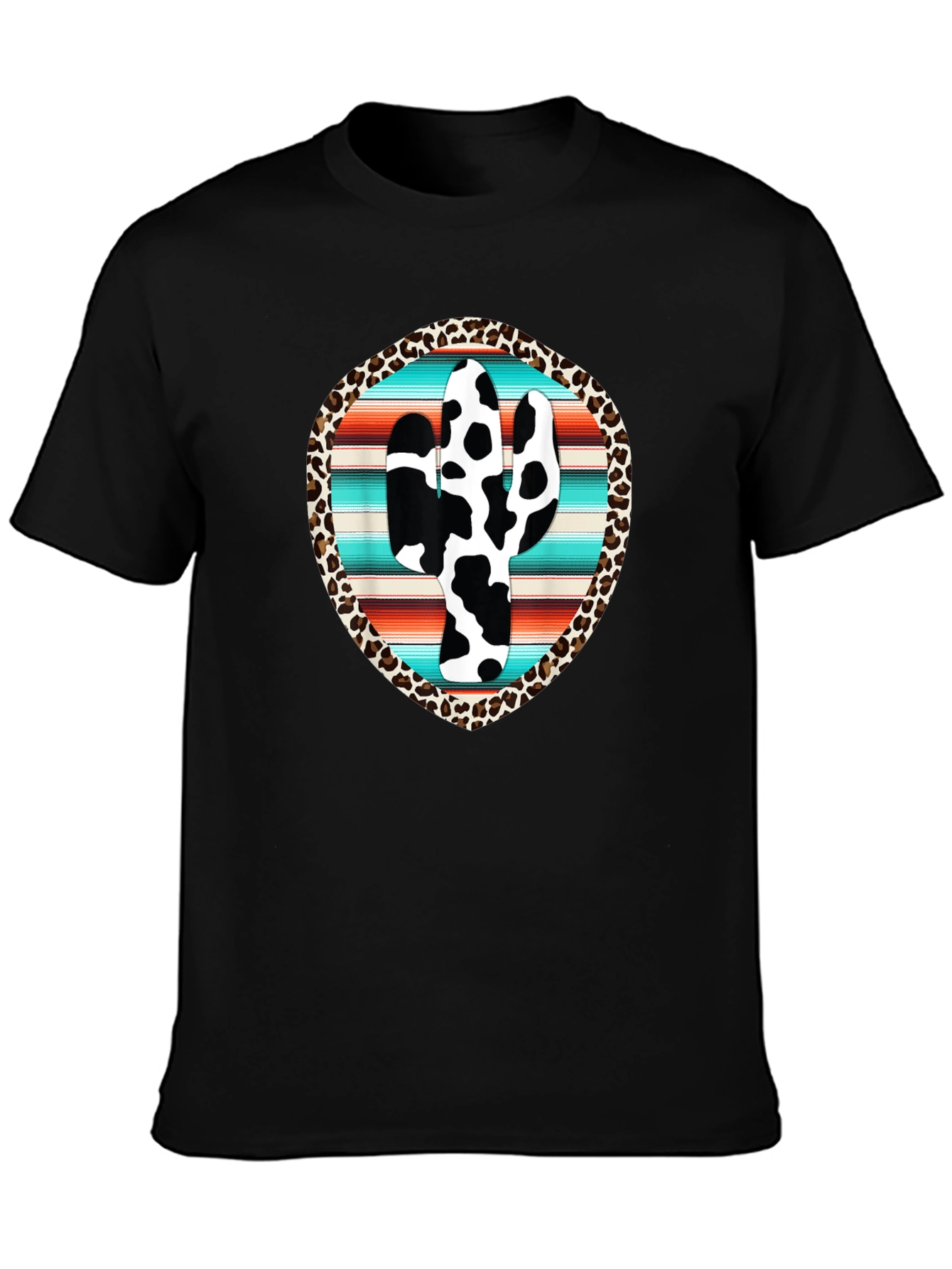 Cow Print Cactus Graphic Tee
