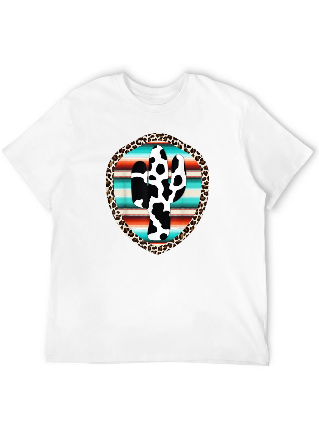 Cow Print Cactus Graphic Tee