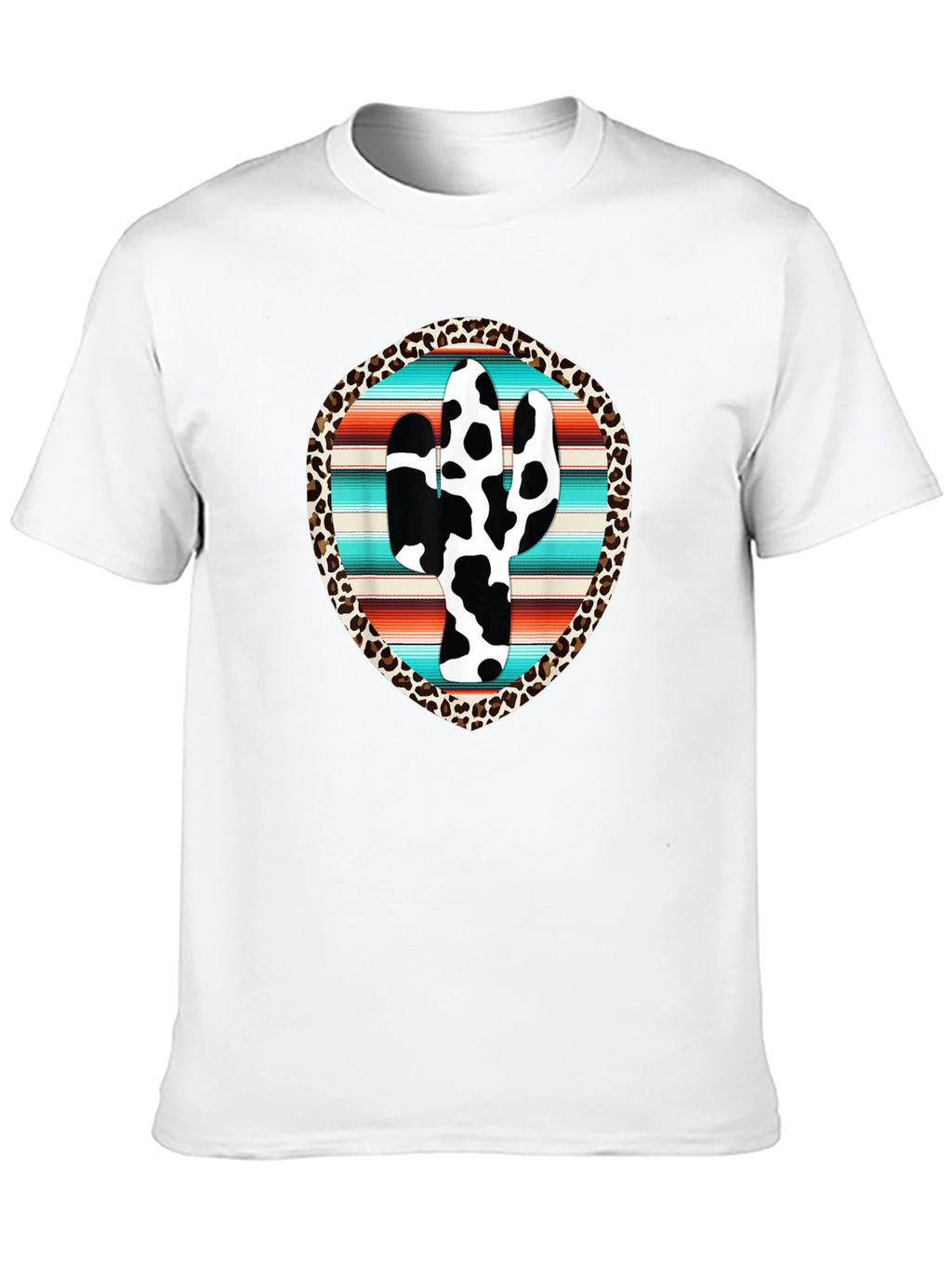 Cow Print Cactus Graphic Tee