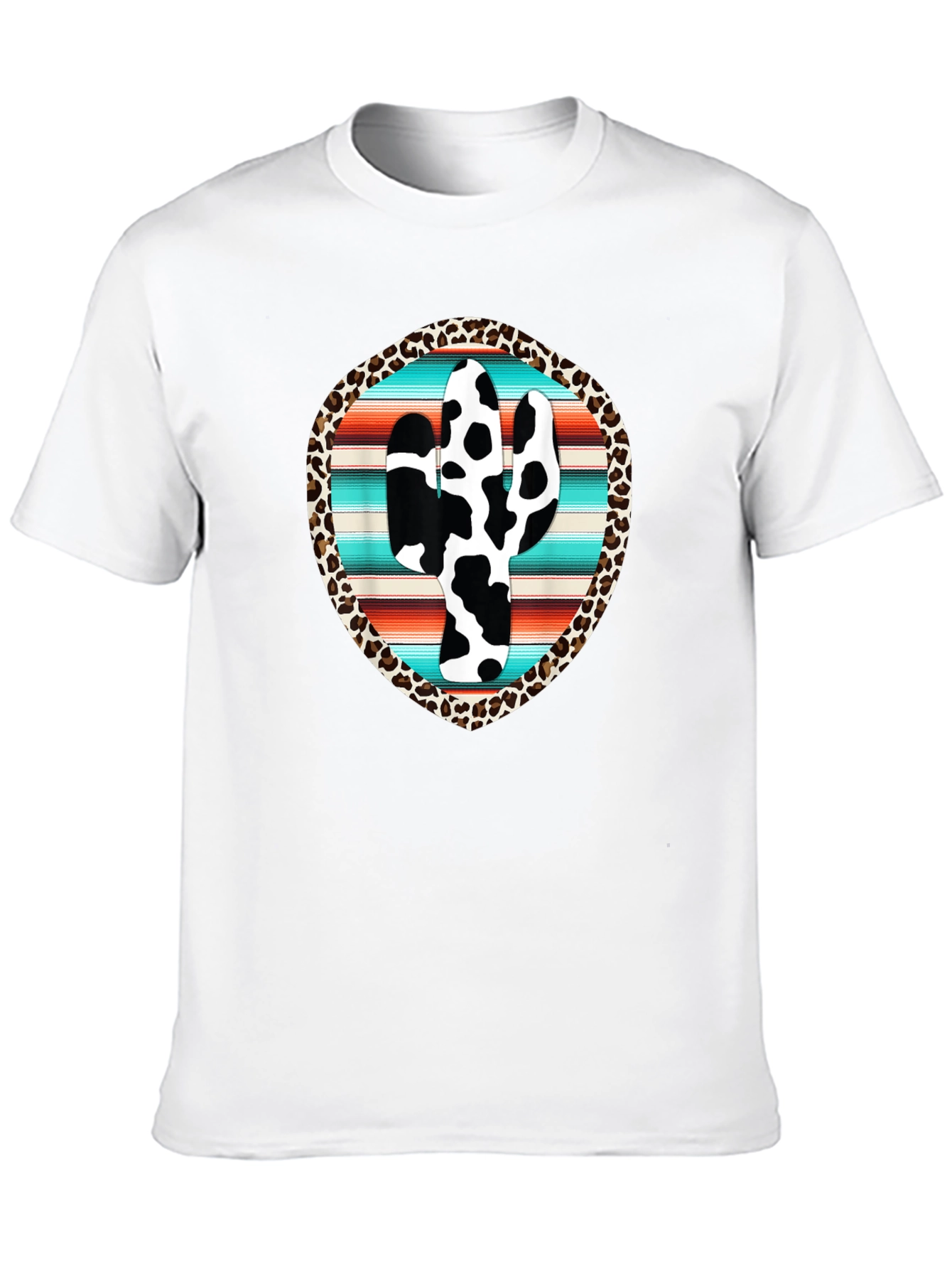 Cow Print Cactus Graphic Tee