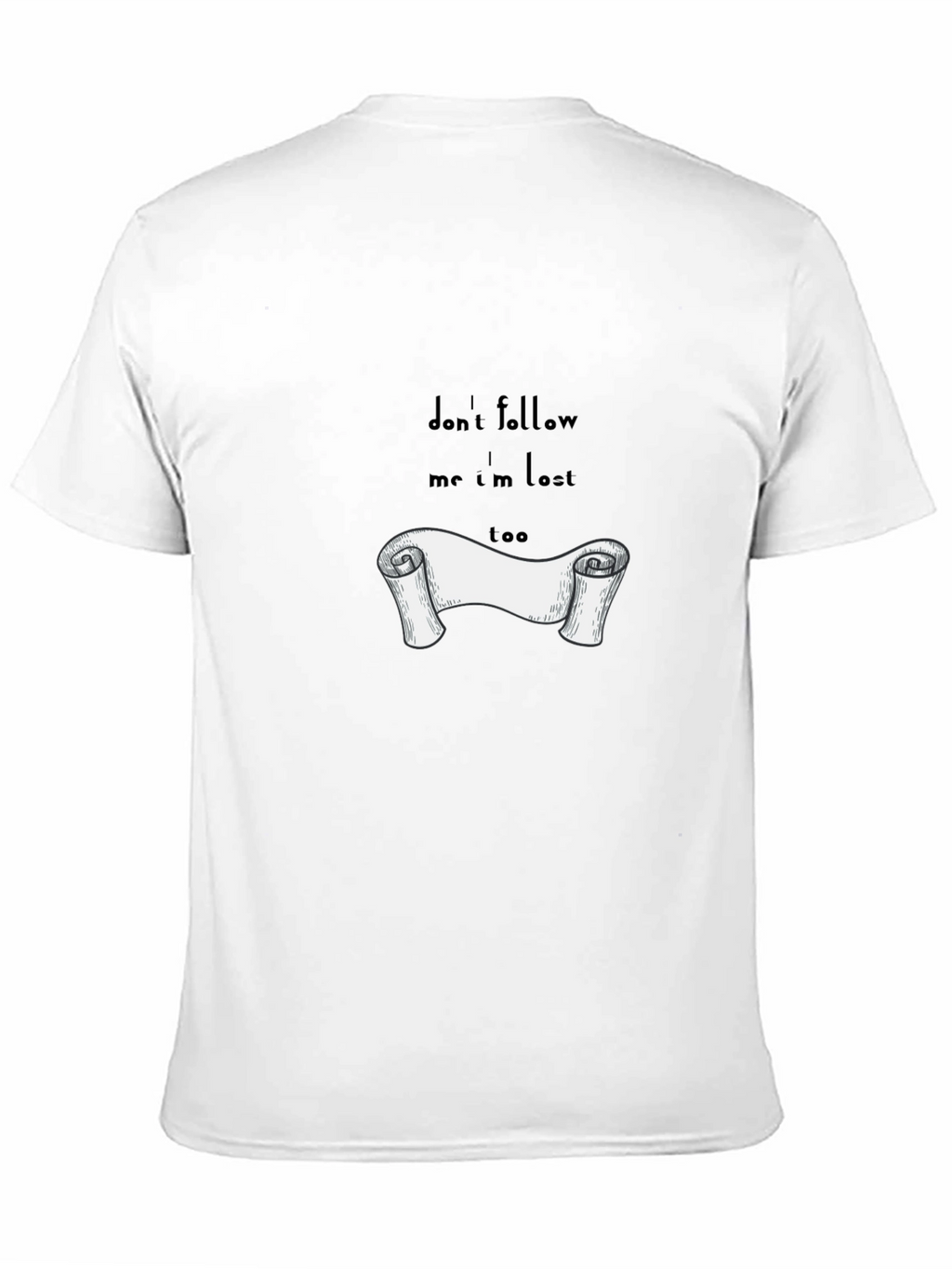 Lost Scroll Graphic T-Shirt - Classic Black Tee