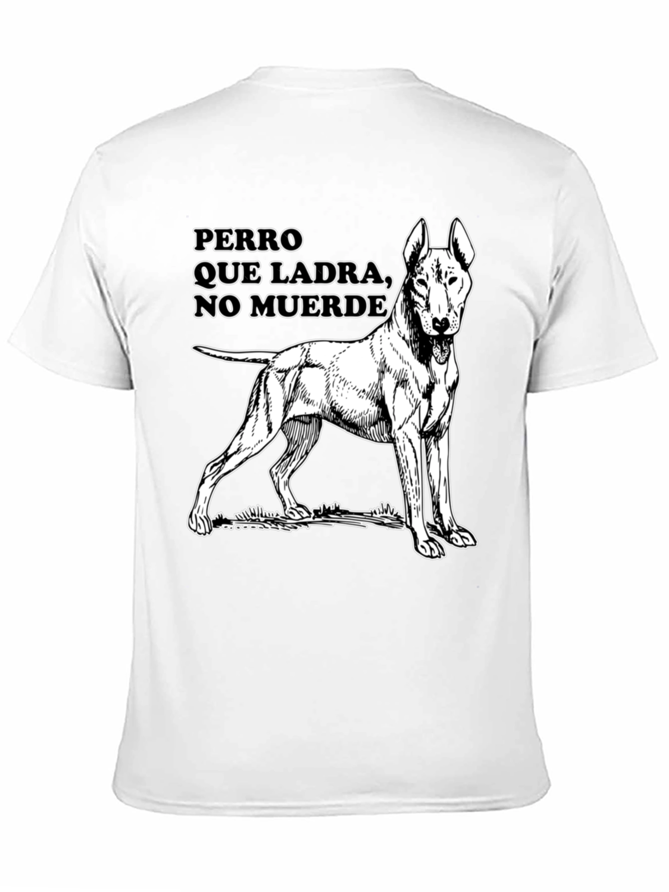 Dog Drawing T-Shirt - Perro Que Ladra Black Tee