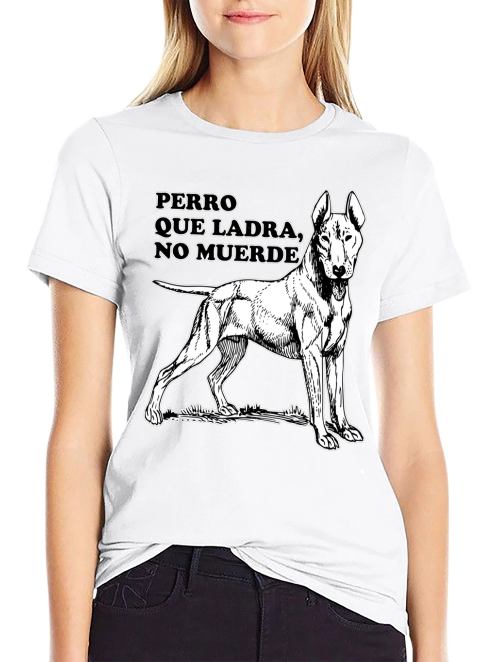 Dog Drawing T-Shirt - Perro Que Ladra Black Tee