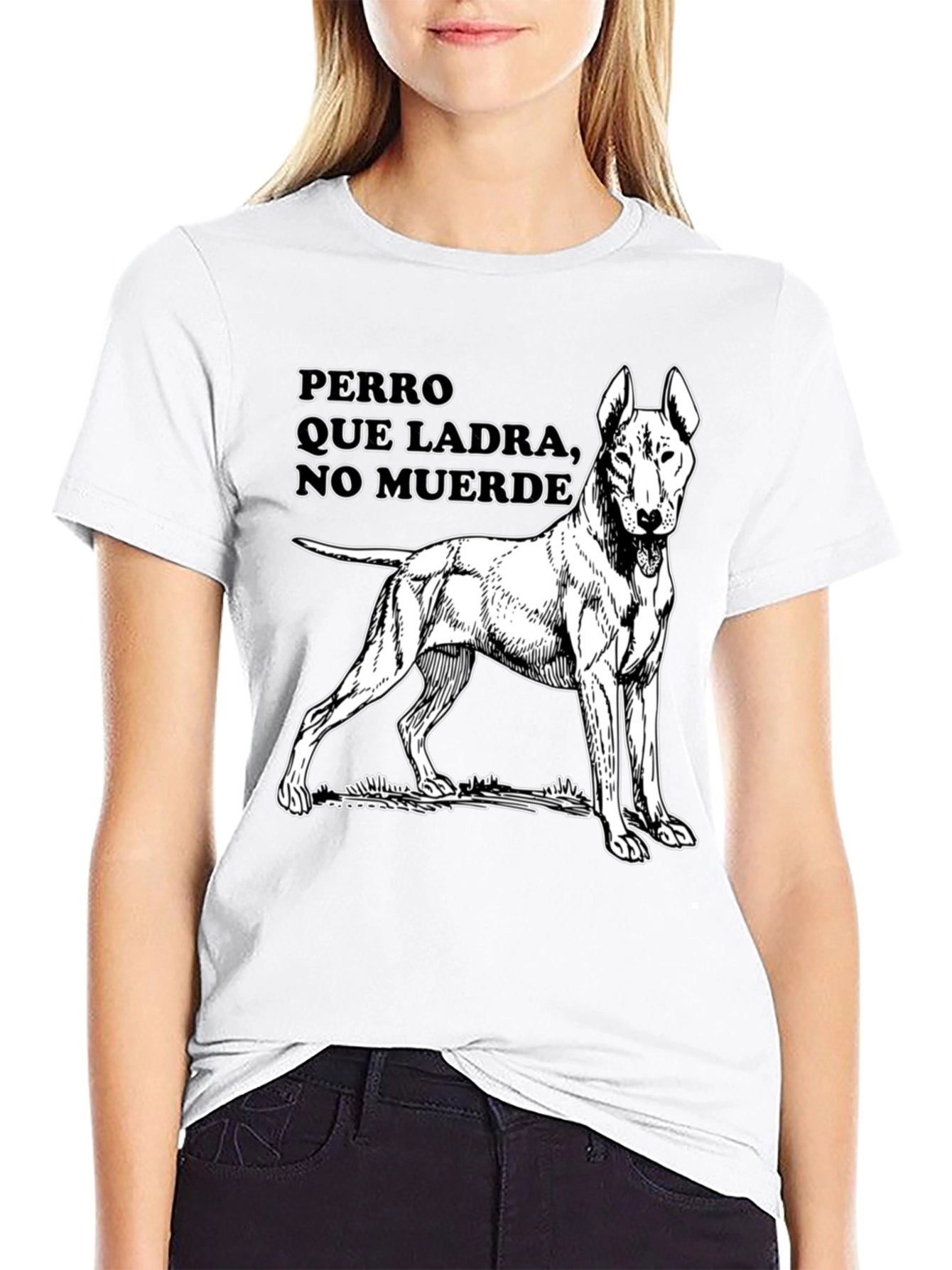 Dog Drawing T-Shirt - Perro Que Ladra Black Tee
