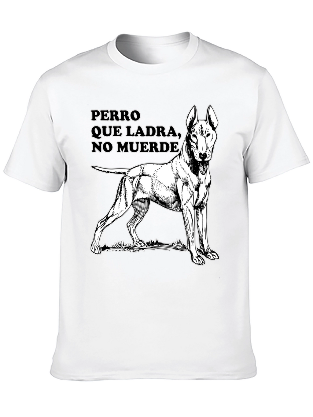 Dog Drawing T-Shirt - Perro Que Ladra Black Tee