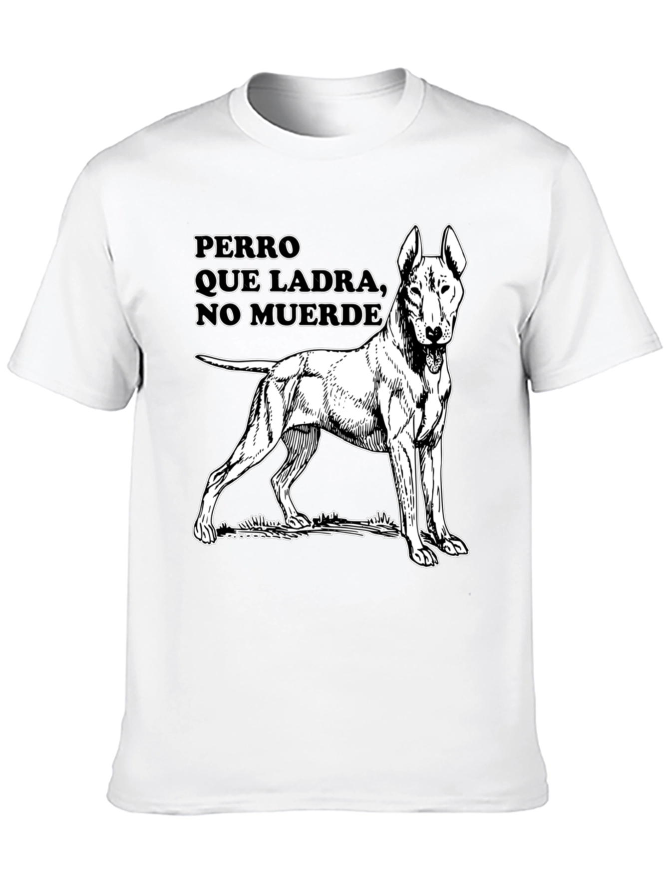 Dog Drawing T-Shirt - Perro Que Ladra Black Tee