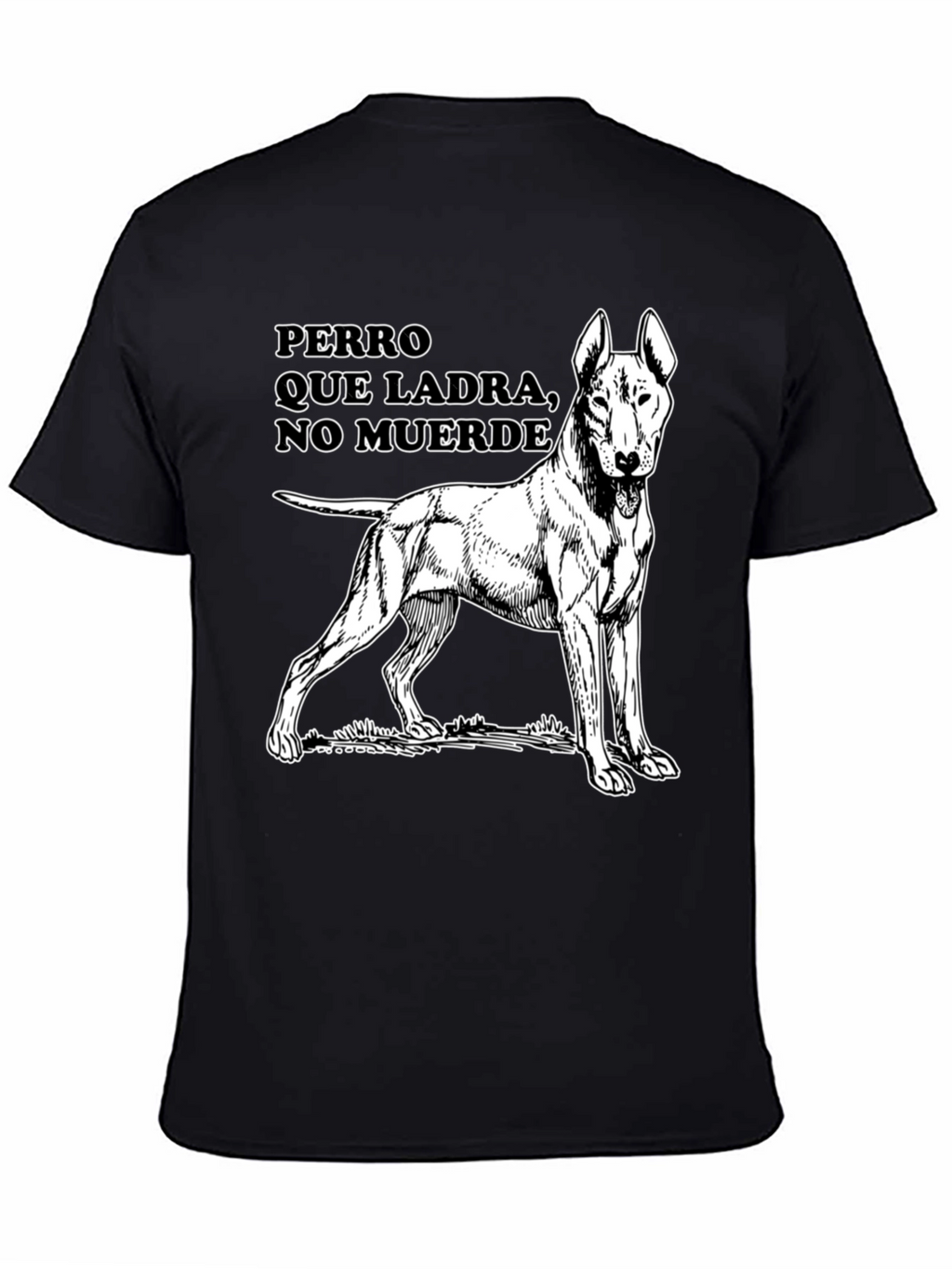 Dog Drawing T-Shirt - Perro Que Ladra Black Tee