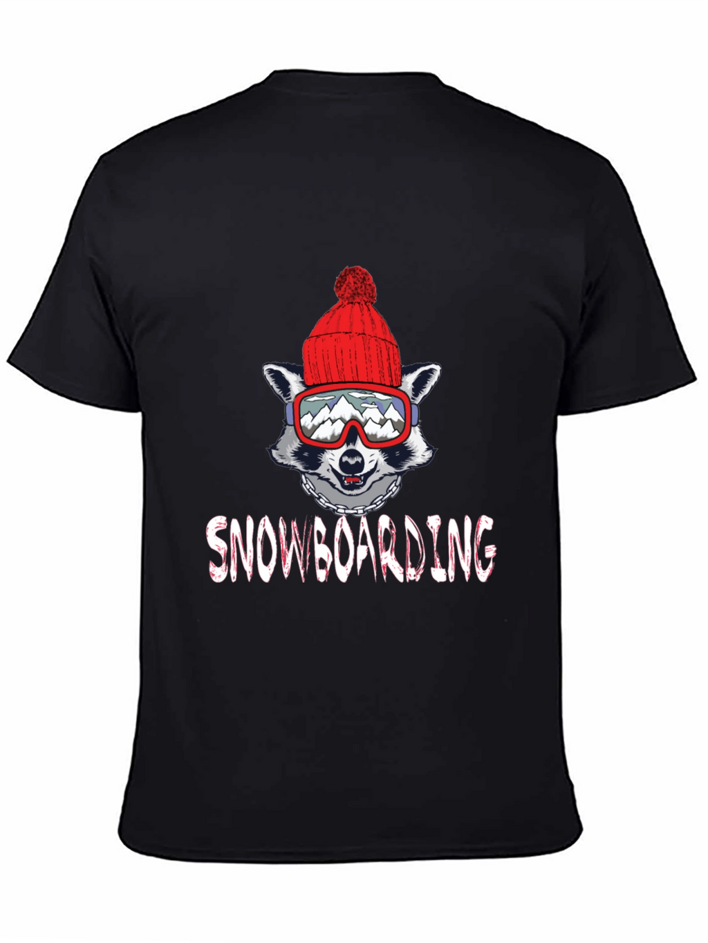 Snowboarding Raccoon Graphic Tee