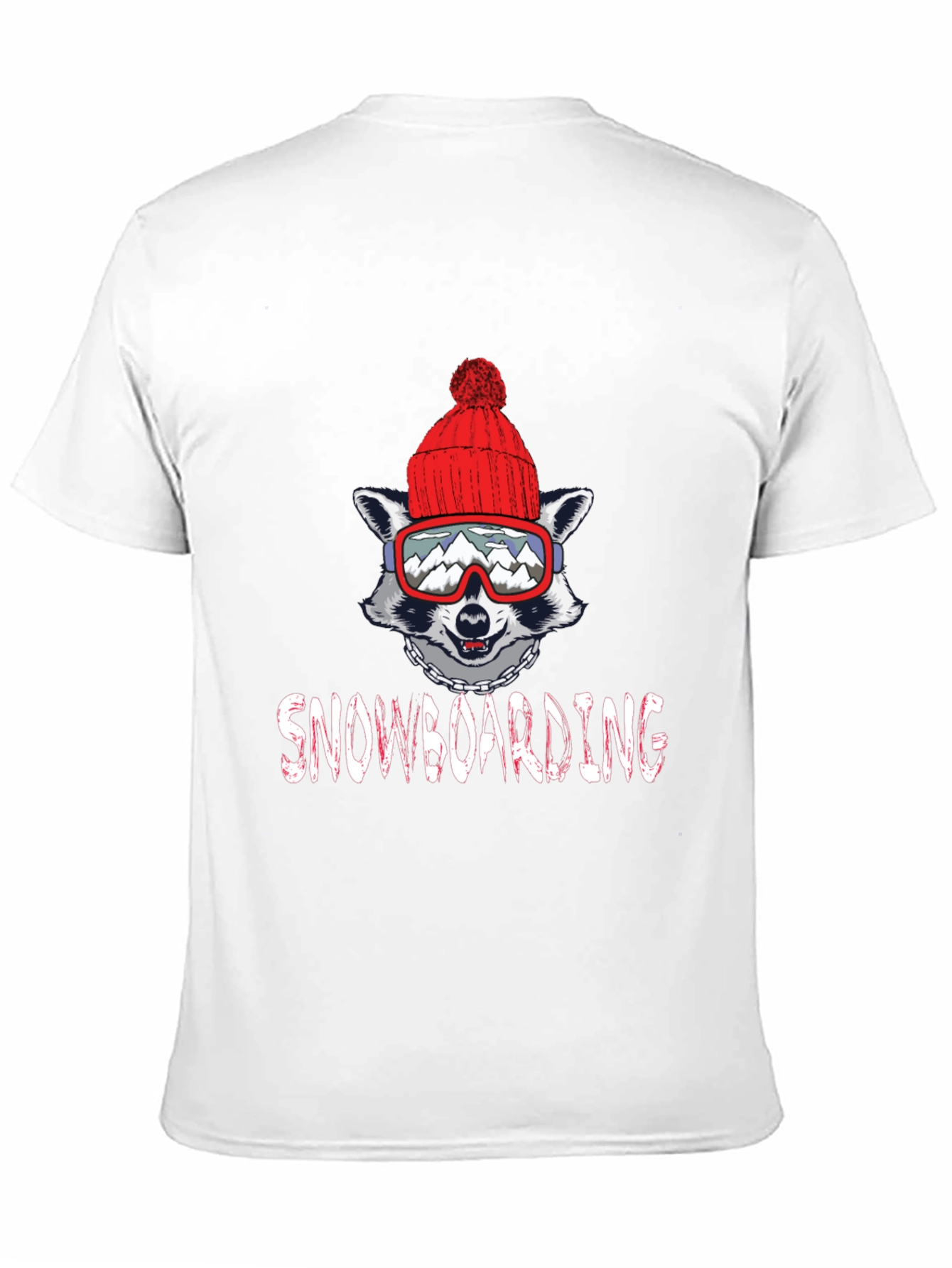 Snowboarding Raccoon Graphic Tee