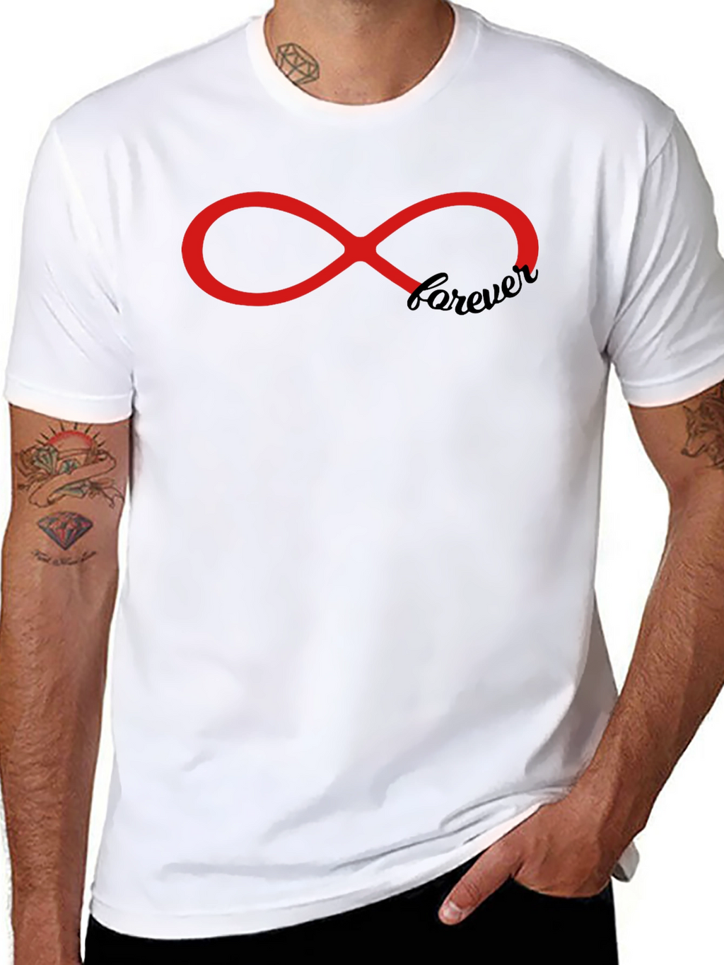 Forever Infinity Symbol Graphic Print T-Shirt - Unisex