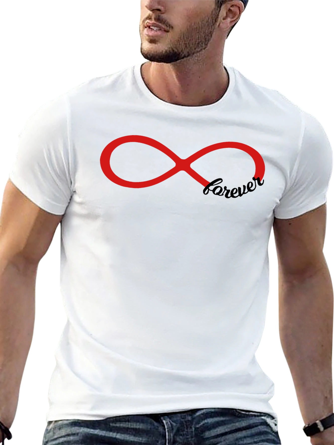 Forever Infinity Symbol Graphic Print T-Shirt - Unisex