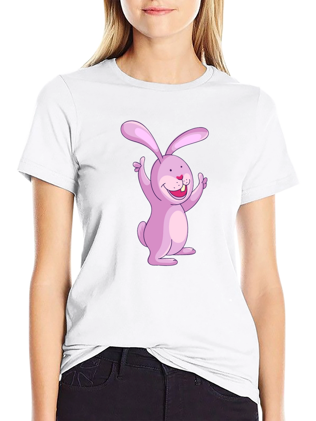 Bunny Graphic Black T-Shirt