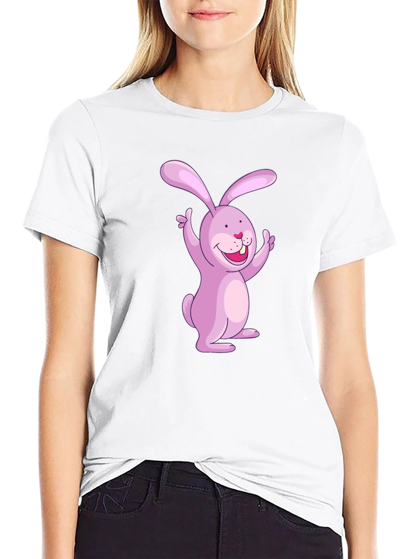 Bunny Graphic Black T-Shirt