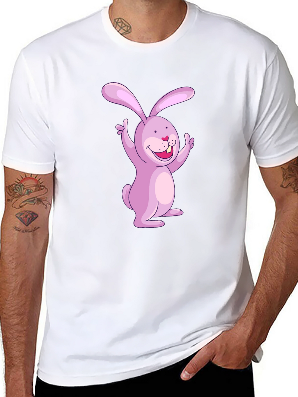 Bunny Graphic Black T-Shirt