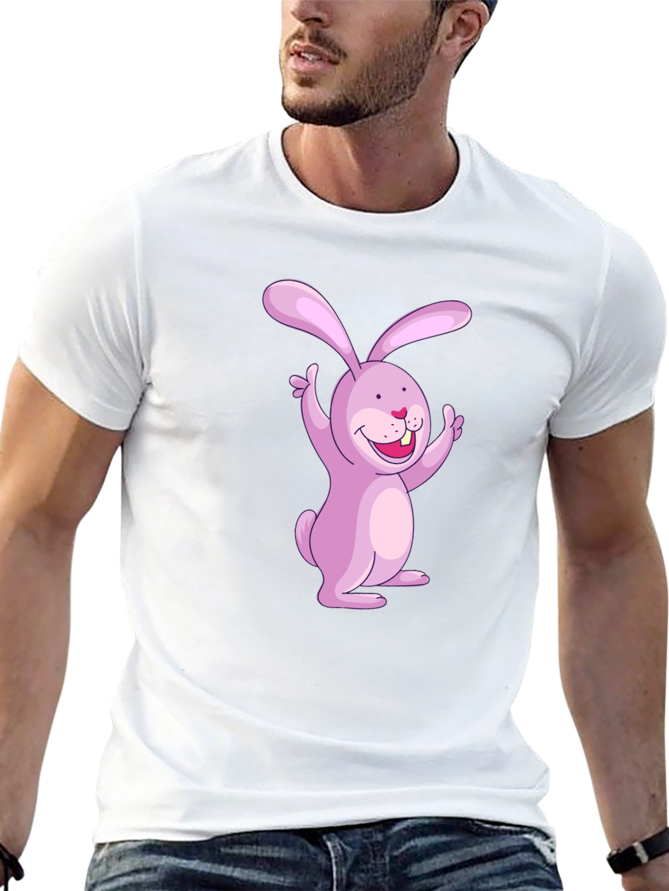Bunny Graphic Black T-Shirt