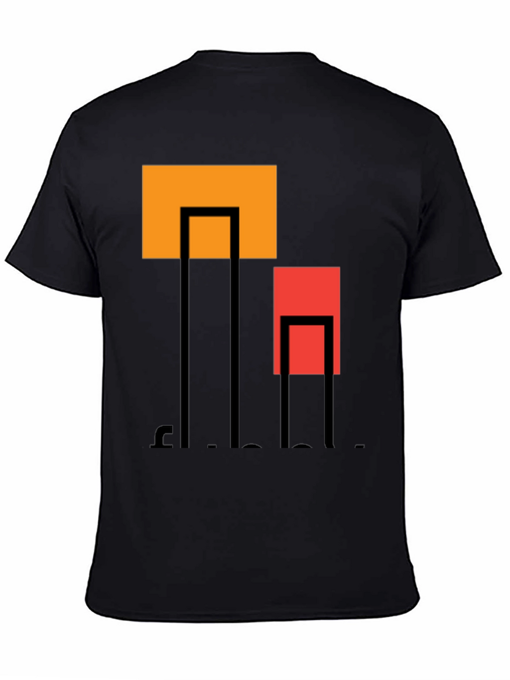 Modern Geometric Graphic Tee - Black Unisex T-Shirt