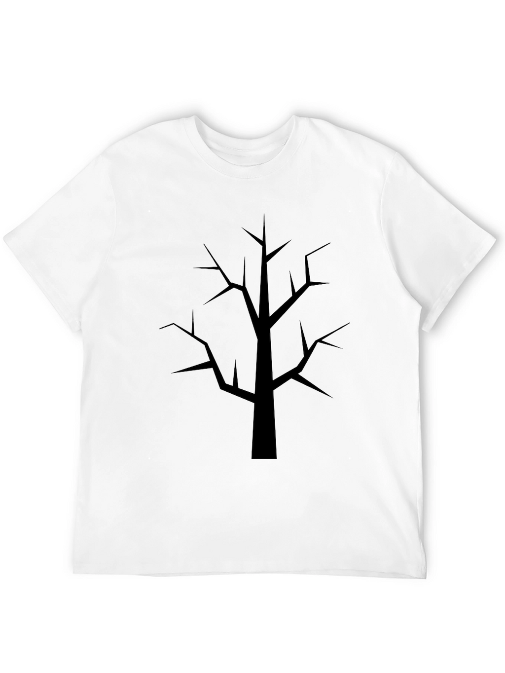 Minimalist Tree Graphic Black T-Shirt