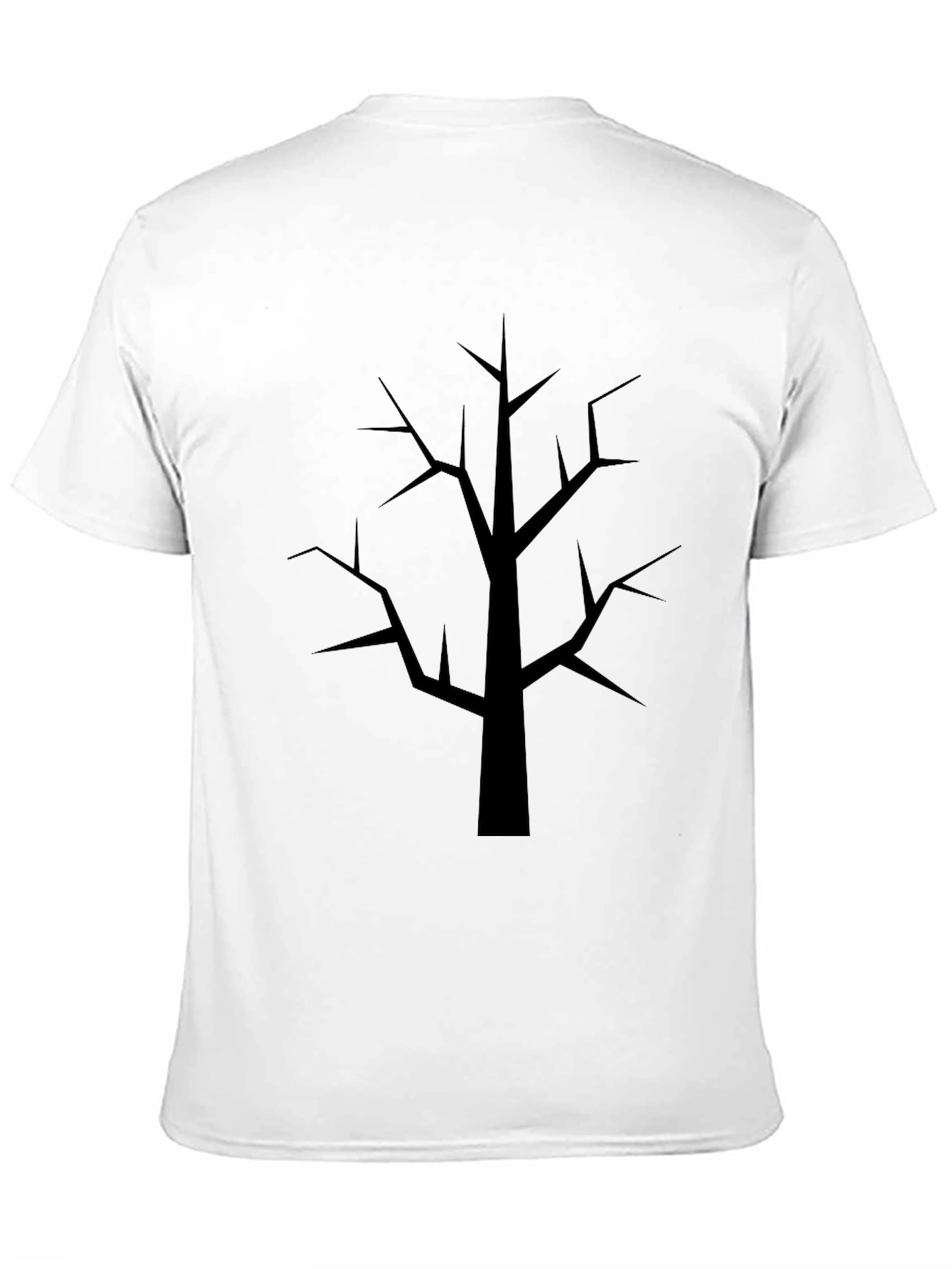 Minimalist Tree Graphic Black T-Shirt