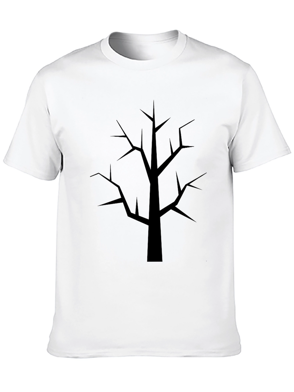 Minimalist Tree Graphic Black T-Shirt