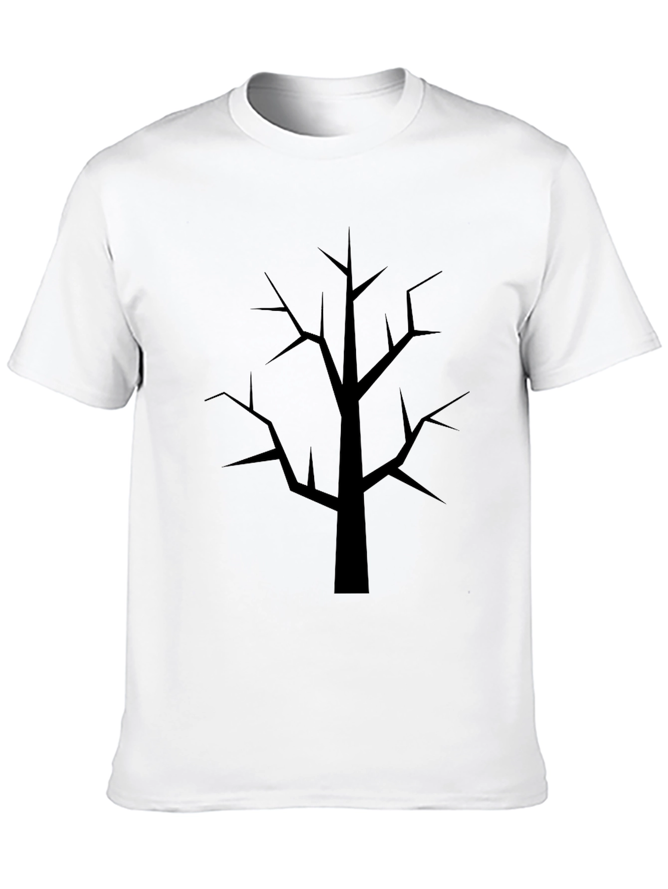 Minimalist Tree Graphic Black T-Shirt
