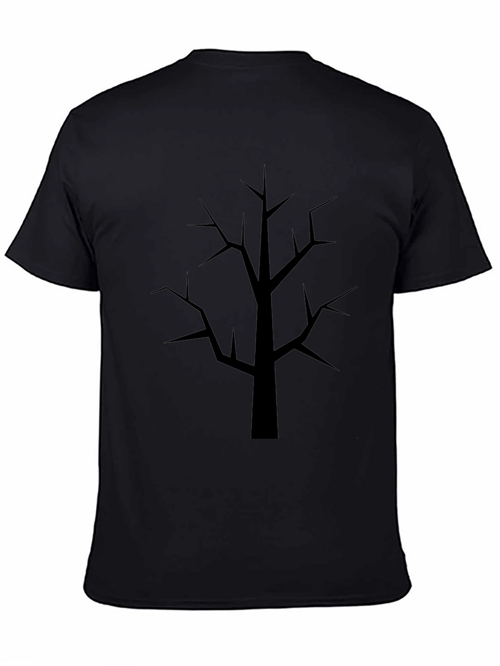 Minimalist Tree Graphic Black T-Shirt