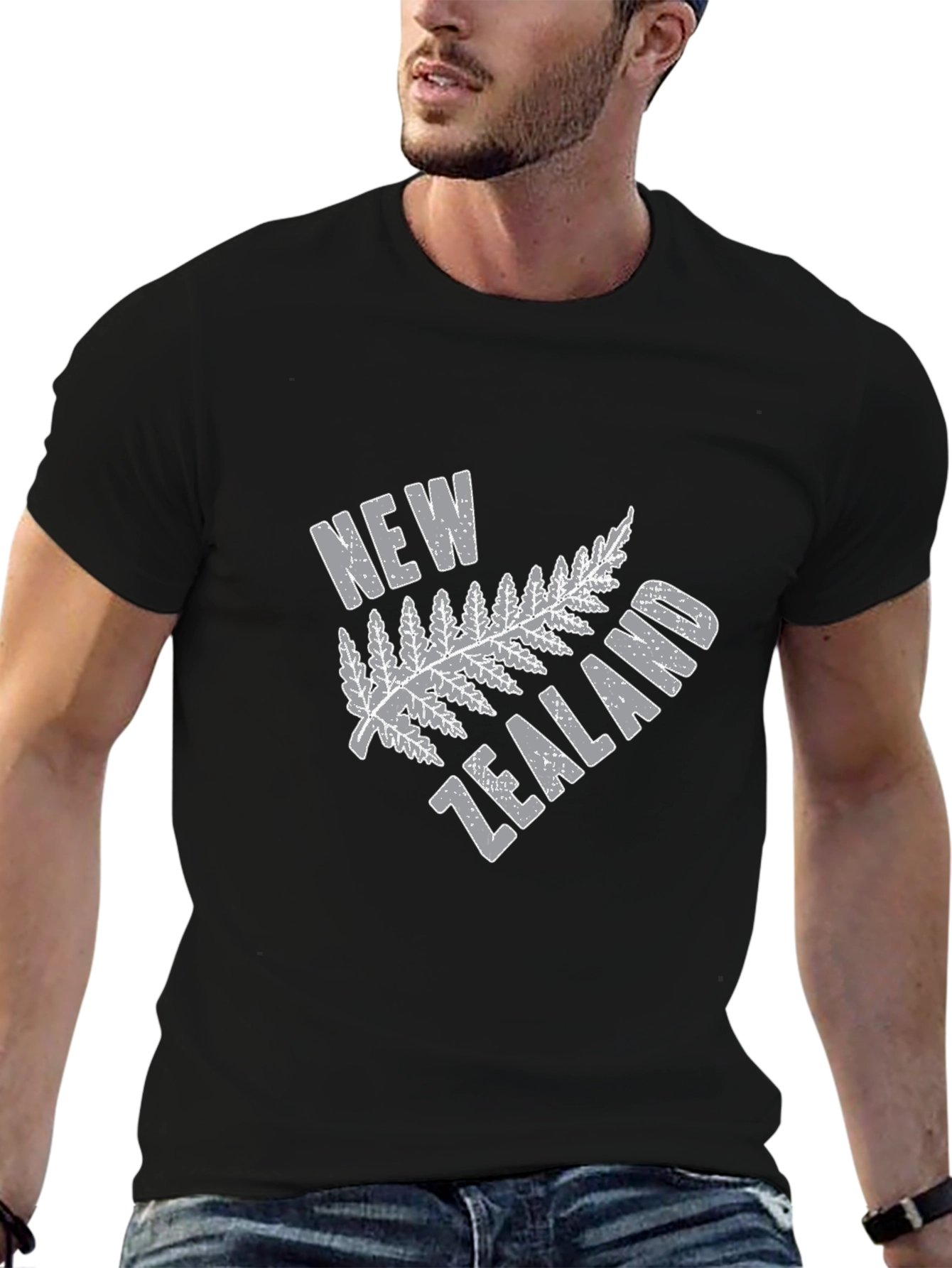 New Zealand Fern Graphic Tee - Black