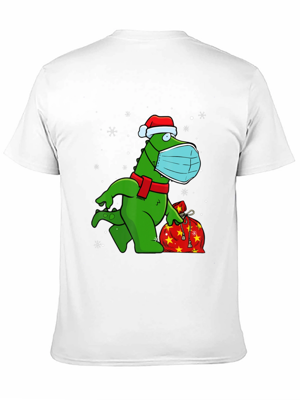 Festive Dino Wearing Mask T-Shirt