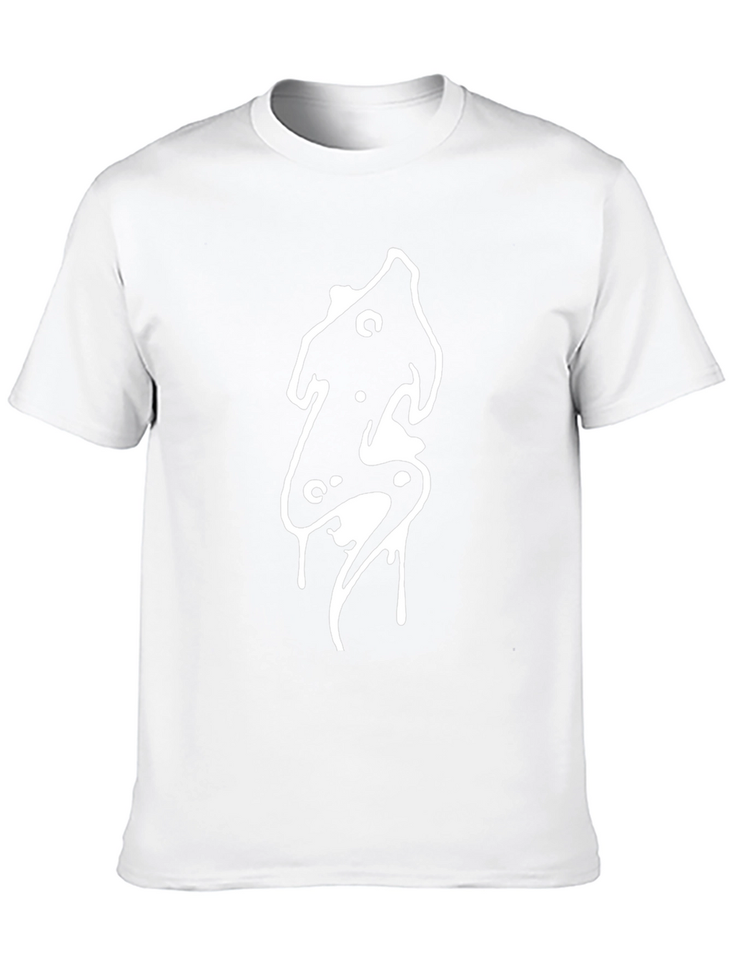 Black Graphic Tee - Abstract Drip Design