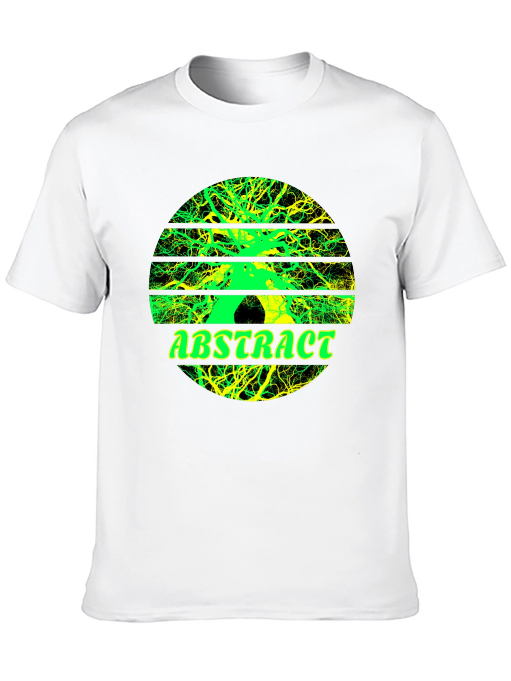 Abstract Tree Graphic Tee - Stylish Mens Black T-Shirt