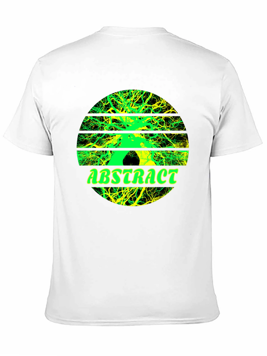 Abstract Tree Graphic Tee - Stylish Mens Black T-Shirt