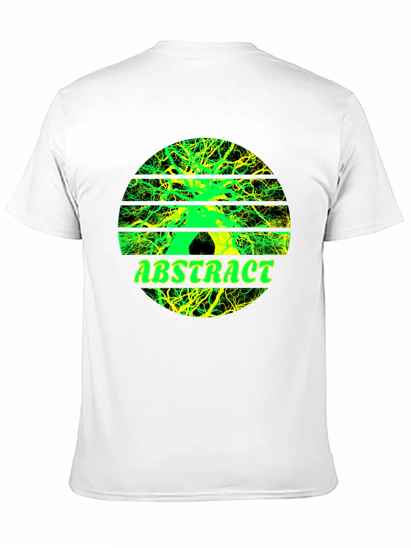 Abstract Tree Graphic Tee - Stylish Mens Black T-Shirt