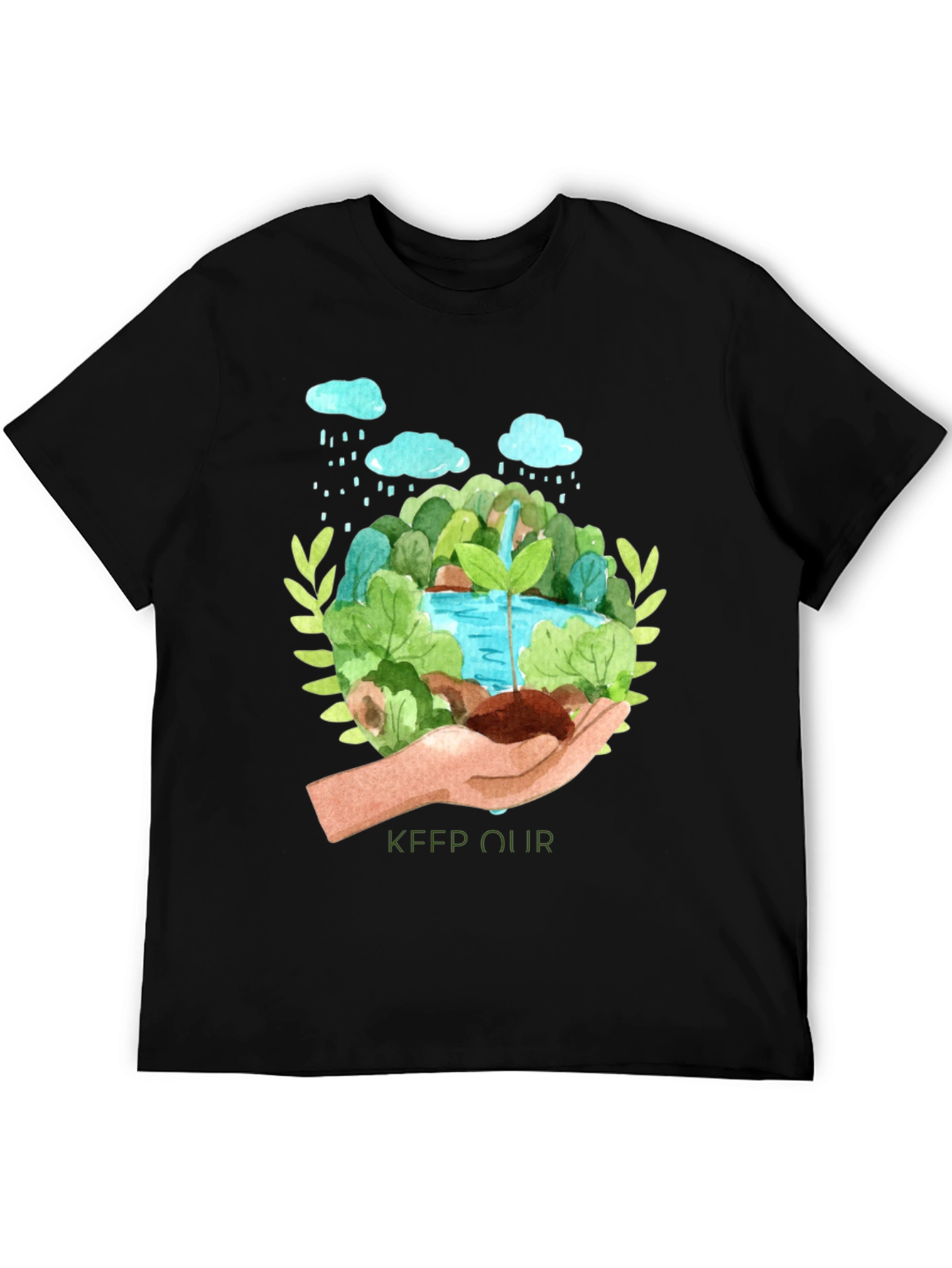 Eco-Friendly Keep Our Earth Green Graphic Tee