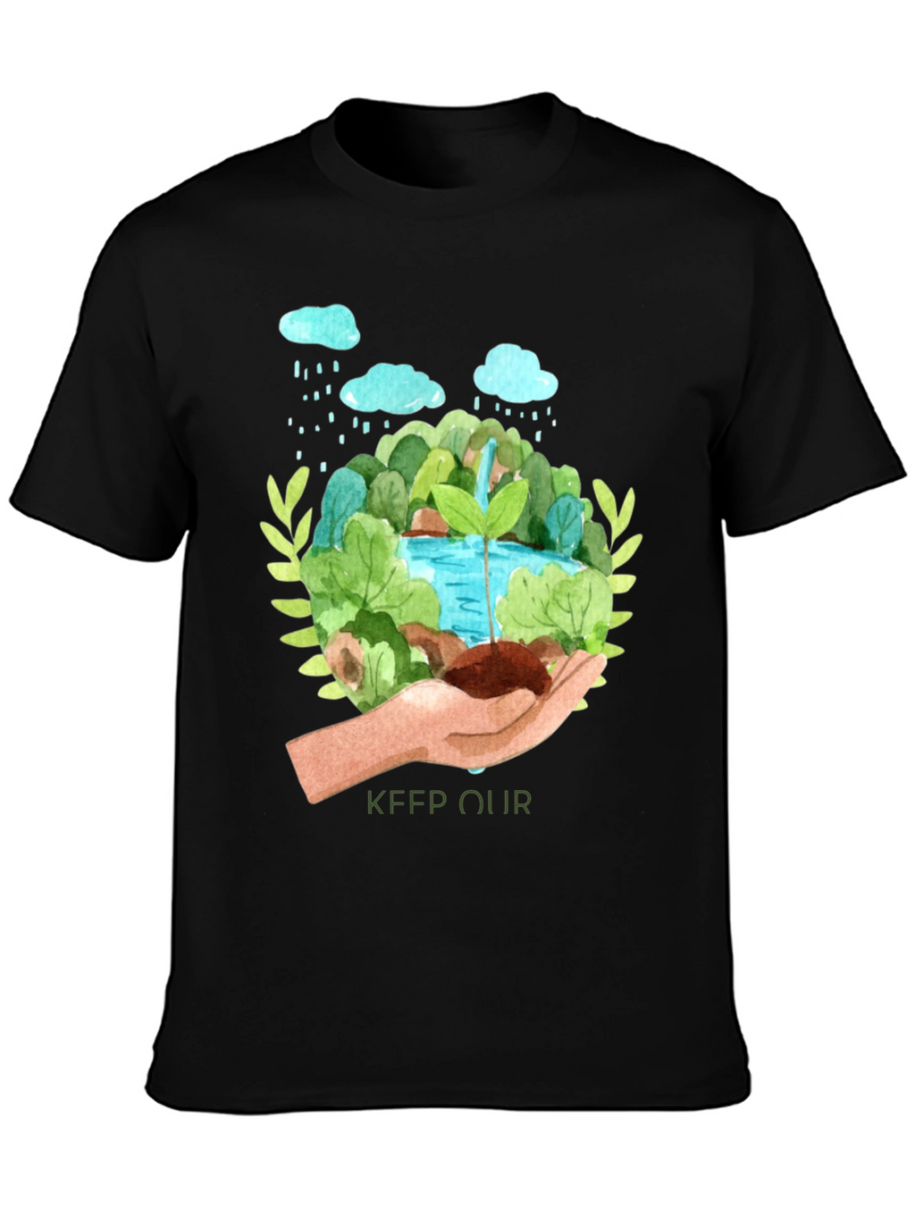 Eco-Friendly Keep Our Earth Green Graphic Tee