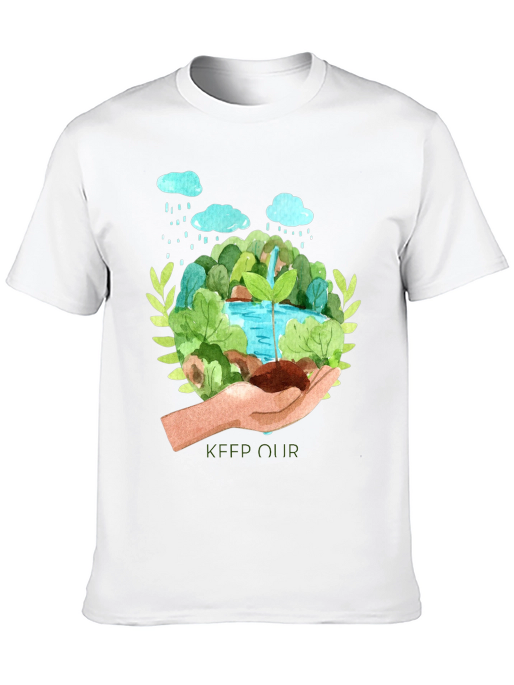 Eco-Friendly Keep Our Earth Green Graphic Tee