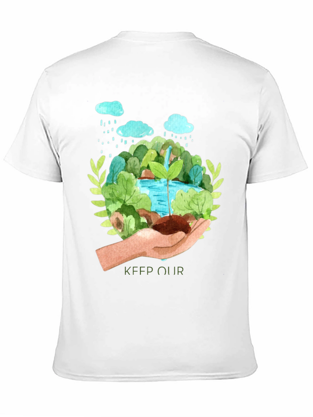 Eco-Friendly Keep Our Earth Green Graphic Tee
