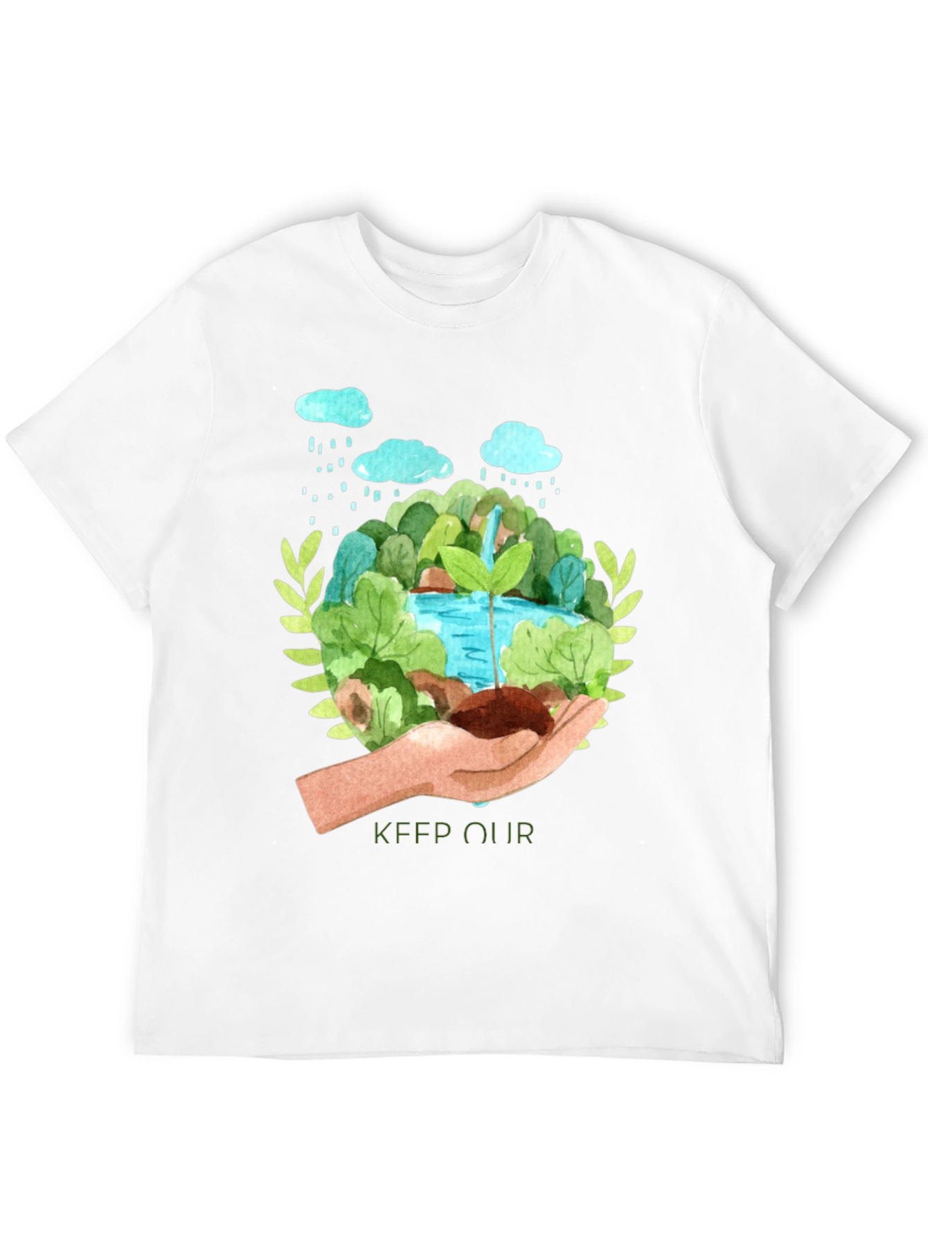 Eco-Friendly Keep Our Earth Green Graphic Tee